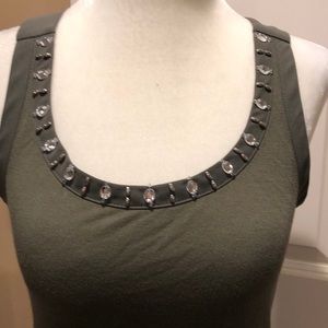 Green racerback blouse w/ detailing size: small